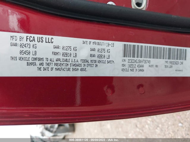 Dodge Charger Scat Pack 2019 2C3CDXGJ5KH736749 Image 9