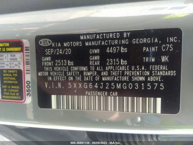 5XXG64J25MG031575 KIA K5 Gt-line