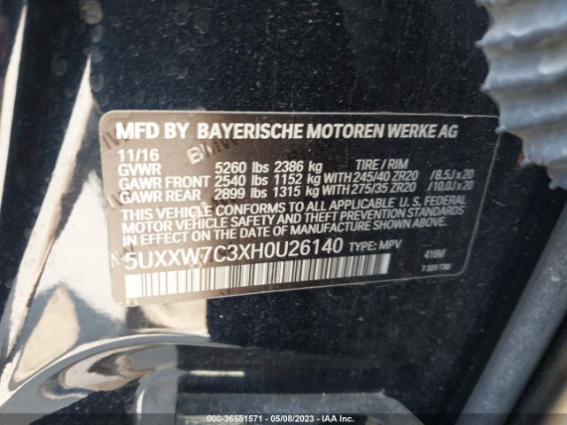 5UXXW7C3XH0U26140 BMW X4 M40i