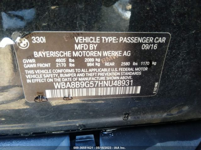 WBA8B9G57HNU48931 BMW 3 Series 330i
