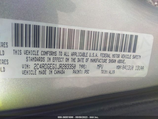 2C4RDGEG1JR283350 Dodge Grand Caravan Gt