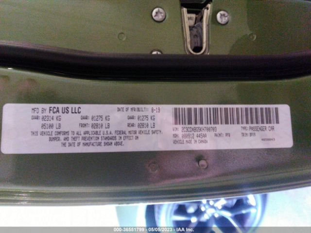2C3CDXBG5KH700703 Dodge Charger Sxt