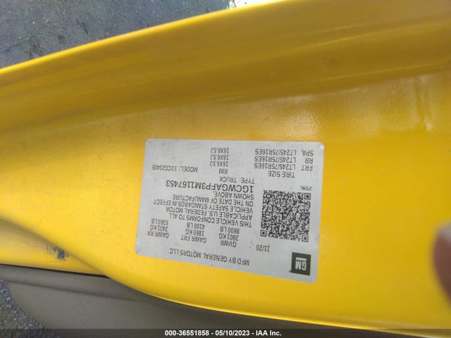 Chevrolet EXPRESS CARGO VAN 2021 1GCWGAFP3M1167453 Image 9