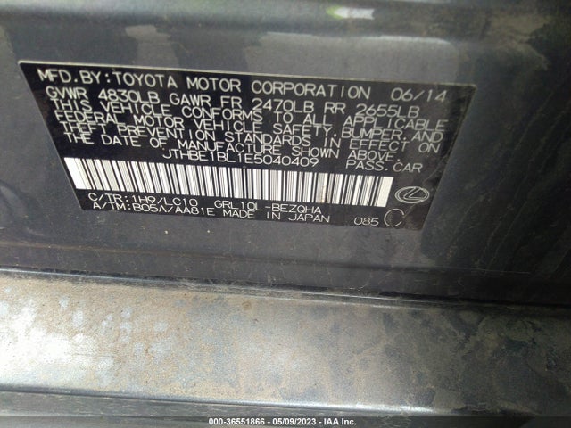 JTHBE1BL1E5040409 Lexus GS 350