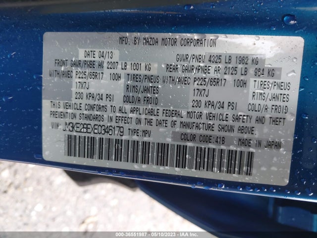 Mazda CX-5 SPORT 2014 JM3KE2BEXE0346179 Image 9