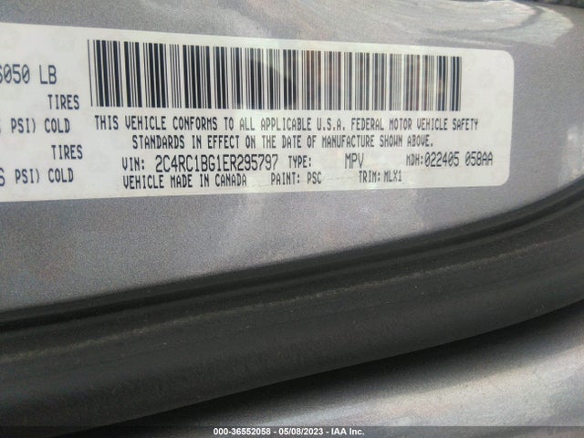 2C4RC1BG1ER295797 Chrysler Town & Country Touring