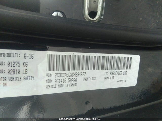 Chrysler 300 300c 2016 2C3CCAEGXGH294677 Image 9