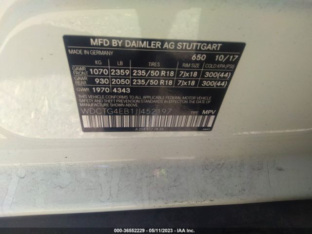 2018 MERCEDES-BENZ GLA WDCTG4EB1JJ452197 Photo 8