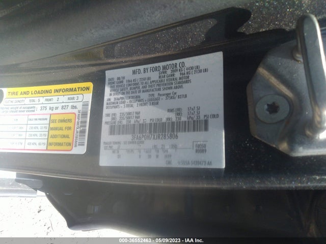 Ford FUSION SE 2018 3FA6P0H7XJR285806 Image 10