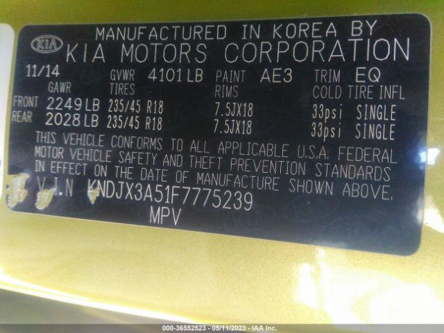 KNDJX3A51F7775239 KIA Soul !