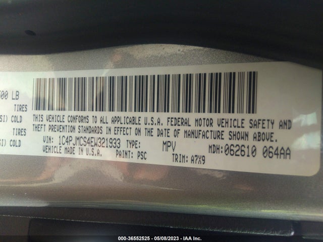 1C4PJMCS4EW321933 Jeep Cherokee Latitude