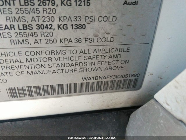 WA1BNAFY3K2051880 Audi Q5 Premium Plus