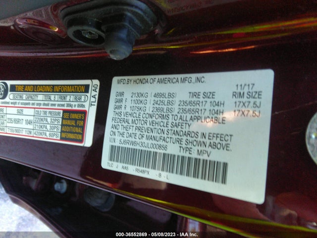 Honda CR-V LX 2018 5J6RW6H30JL000856 Image 10