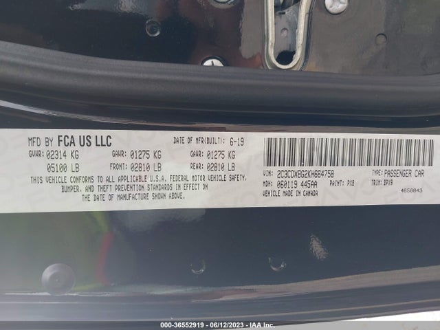 Dodge Charger Sxt 2019 2C3CDXBG2KH664758 Image 9