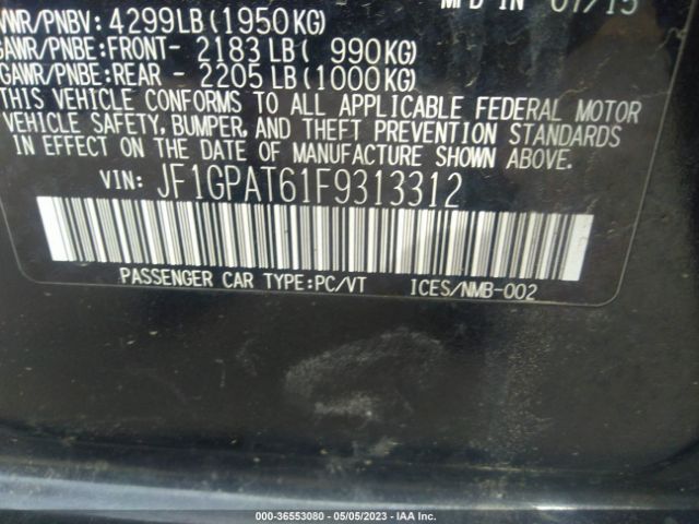 JF1GPAT61F9313312 Subaru Impreza Wagon 2.0i Sport Premium
