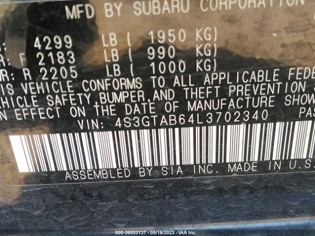 4S3GTAB64L3702340 Subaru Impreza