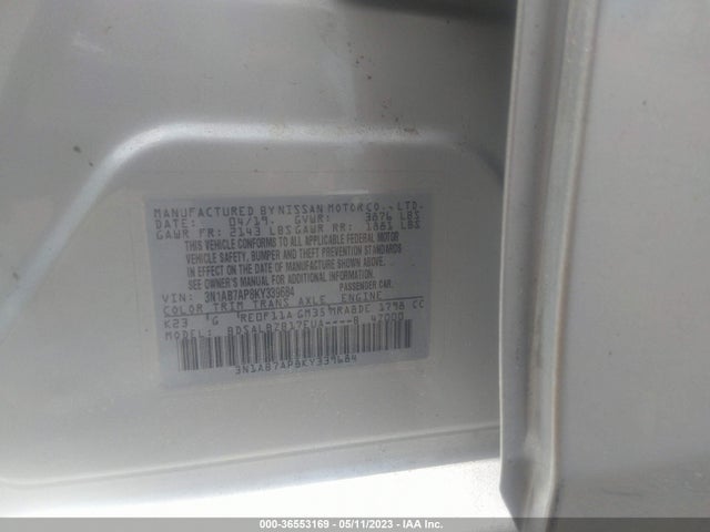 Nissan SENTRA S 2019 3N1AB7AP8KY339684 Image 9