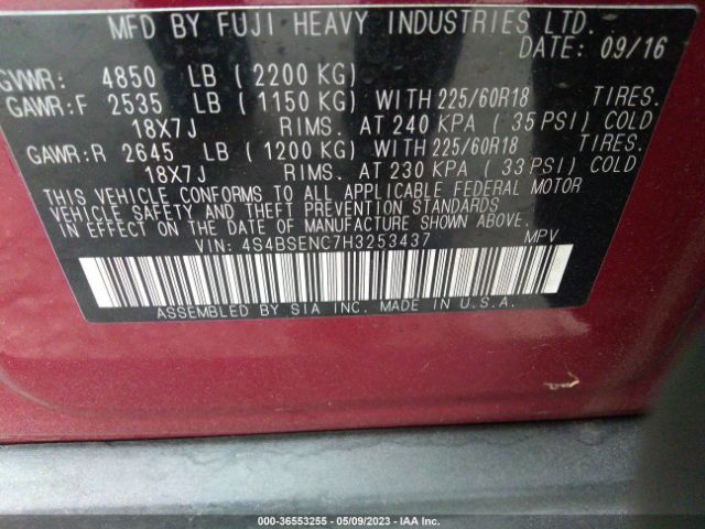 4S4BSENC7H3253437 Subaru Outback Limited