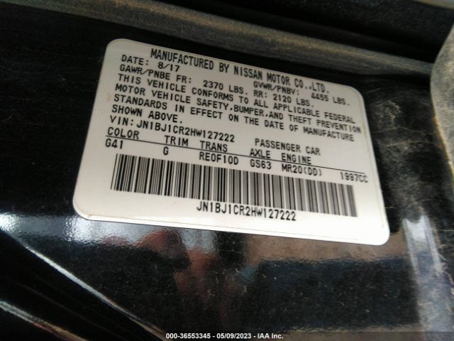 JN1BJ1CR2HW127222 Nissan Rogue Sport Sv