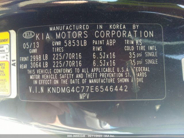 KNDMG4C77E6546442 KIA SEDONA LX