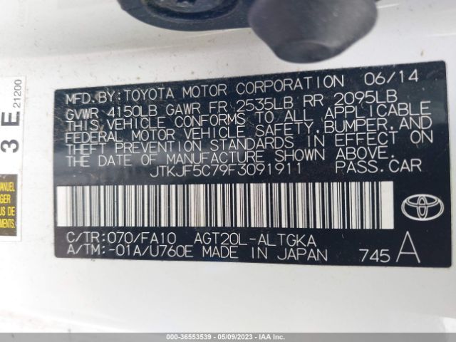 JTKJF5C79F3091911 Scion TC