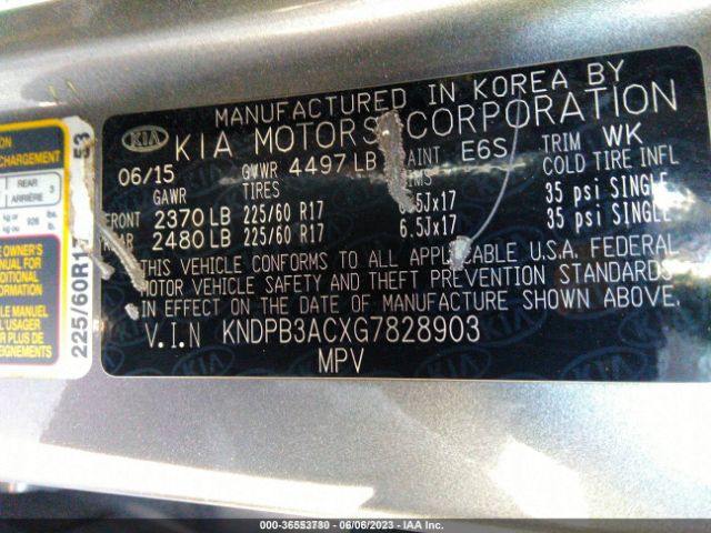 KNDPB3ACXG7828903 KIA Sportage Lx
