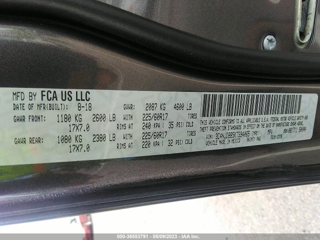 3C4NJDBB5KT594065 Jeep Compass Latitude