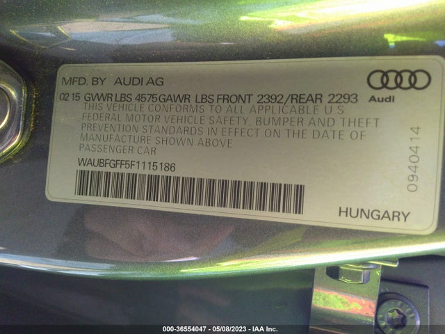 WAUBFGFF5F1115186 Audi S3/a3 2.0t Premium