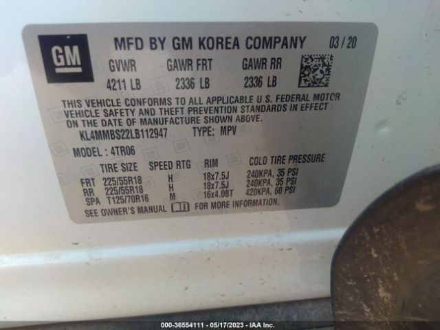 KL4MMBS22LB112947 Buick Encore Gx Preferred