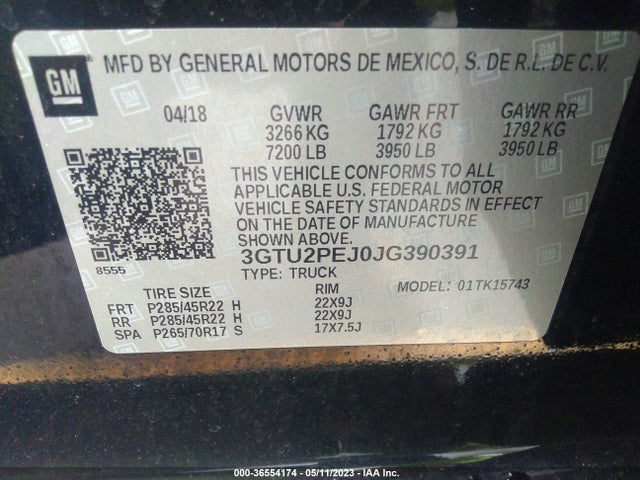 GMC Sierra 1500 Denali 2018 3GTU2PEJ0JG390391 Image 10