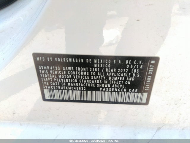 3VWC57BU5KM048632 Volkswagen Jetta S/se/r-line