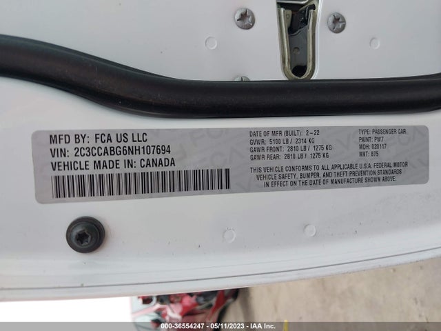 Chrysler 300 300s 2022 2C3CCABG6NH107694 Image 9