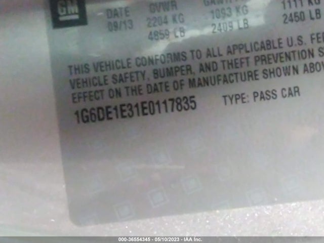 Cadillac CTS COUPE 2014 1G6DE1E31E0117835 Image 9