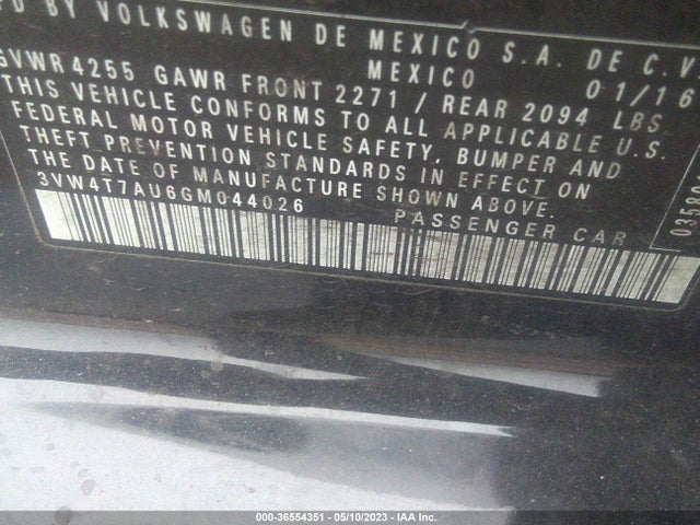 3VW4T7AU6GM044026 Volkswagen Golf Gti Se