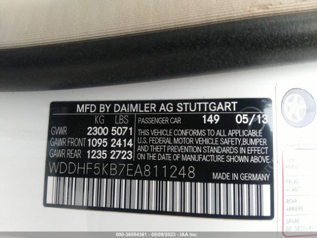 WDDHF5KB7EA811248 Mercedes-Benz E-class E 350