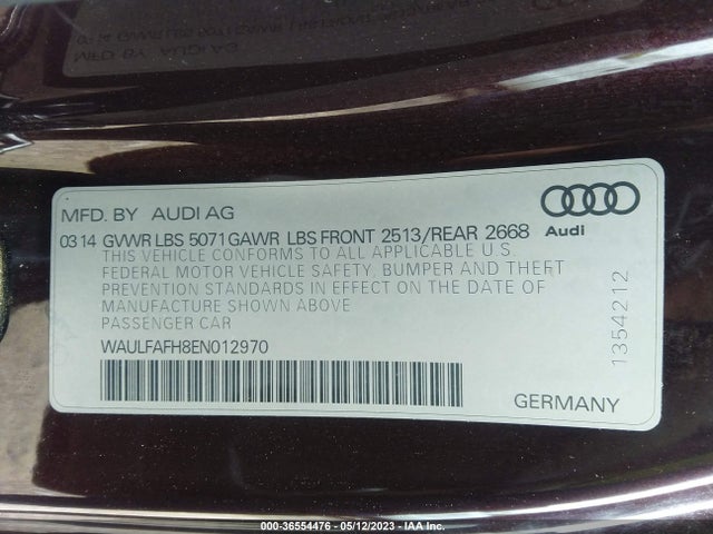 WAULFAFH8EN012970 Audi A5 Premium Plus