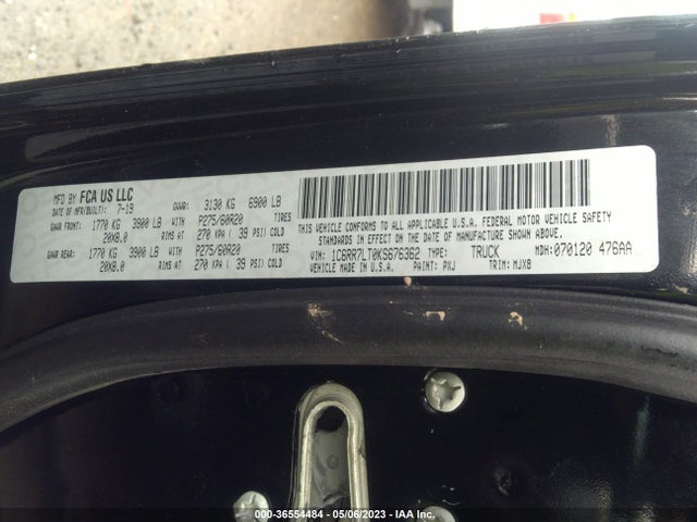 1C6RR7LT0KS676362 RAM 1500 Classic Warlock
