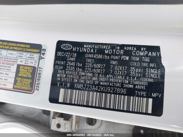 Hyundai TUCSON SE 2019 KM8J23A42KU927896 Image 11