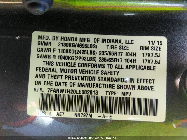 Honda CR-V LX 2020 7FARW1H20LE002813 Image 9