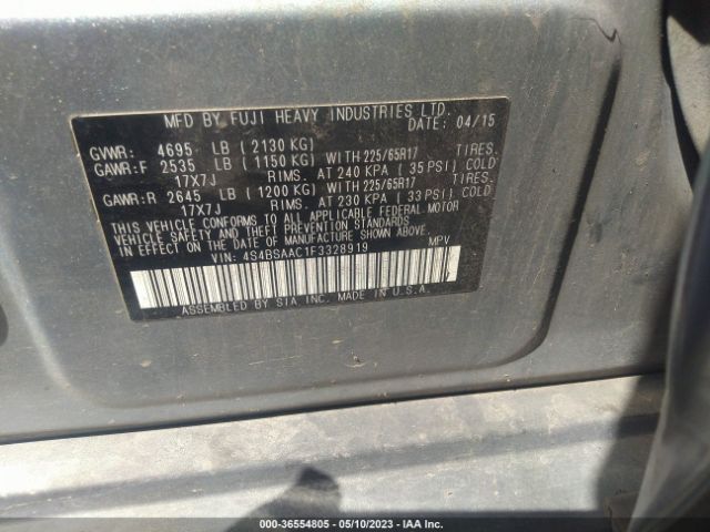 4S4BSAAC1F3328919 Subaru Outback 2.5i
