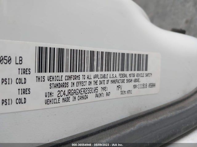 2C4JRGAGXER233105 RAM Cargo Van Tradesman