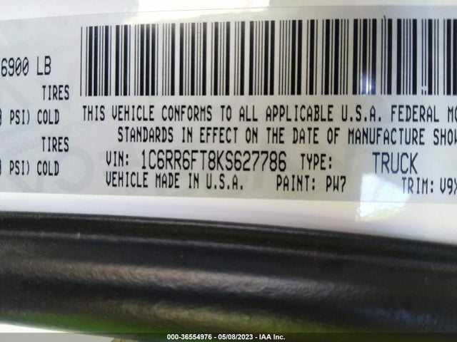 1C6RR6FT8KS627786 RAM 1500 Classic Express