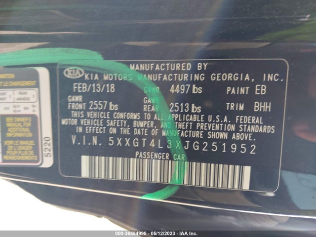 KIA Optima Lx 2018 5XXGT4L3XJG251952 Image 9