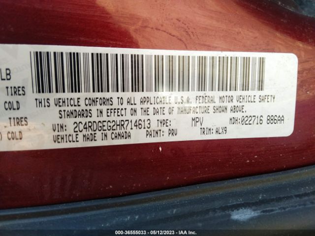 2C4RDGEG2HR714613 Dodge Grand Caravan Gt