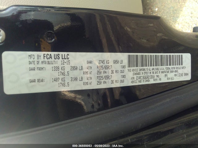 2C4RC1BG6GR213310 Chrysler Town & Country Touring