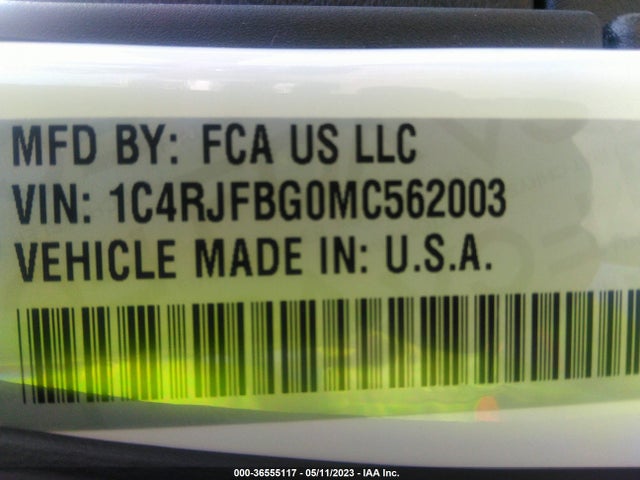 1C4RJFBG0MC562003 Jeep Grand Cherokee 80th Anniversary