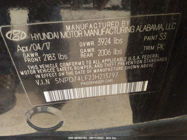 Hyundai ELANTRA SE 2018 5NPD74LF2JH213797 Image 9