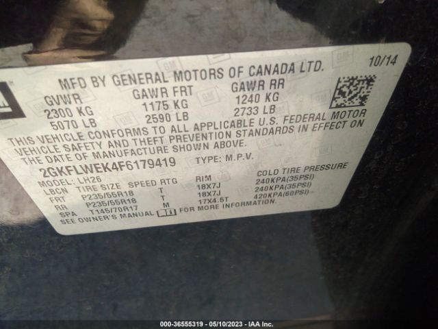 2GKFLWEK4F6179419 GMC Terrain Sle