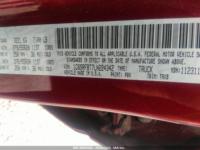 1C6SRFBT7LN224342 RAM 1500