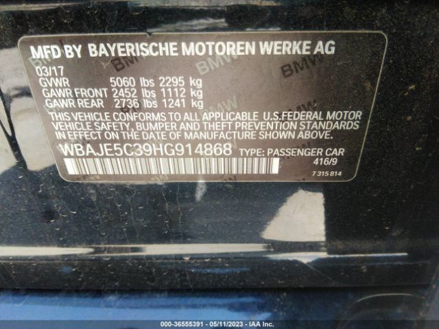 WBAJE5C39HG914868 BMW 5 Series 540i